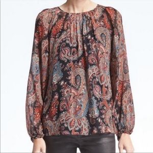 Banana Republic X Olivia Palermo Paisley Silk Top